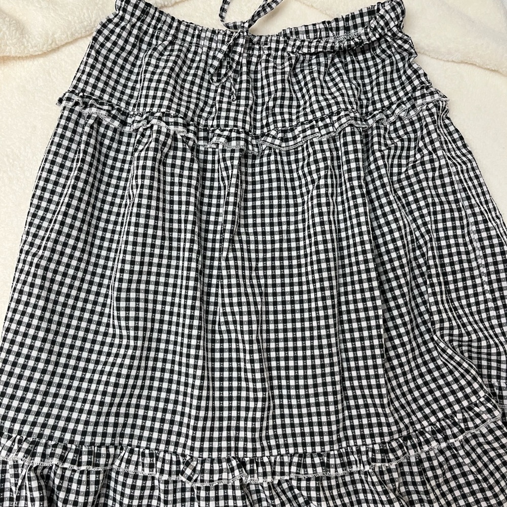 Black and White Gingham Skirt
